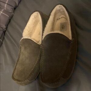 UGG green Suede Slip-On Loafers